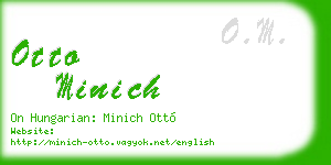 otto minich business card